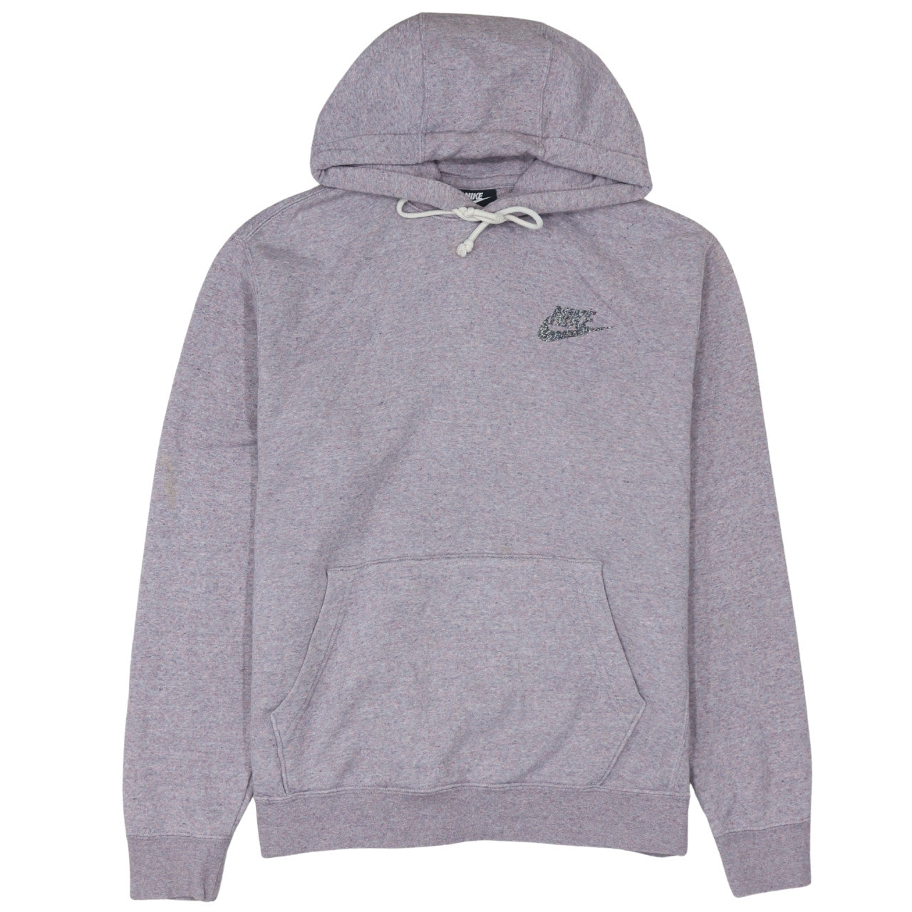 Nike Mens Grey Pullover Hoodie M Logo Fleece Sportswear