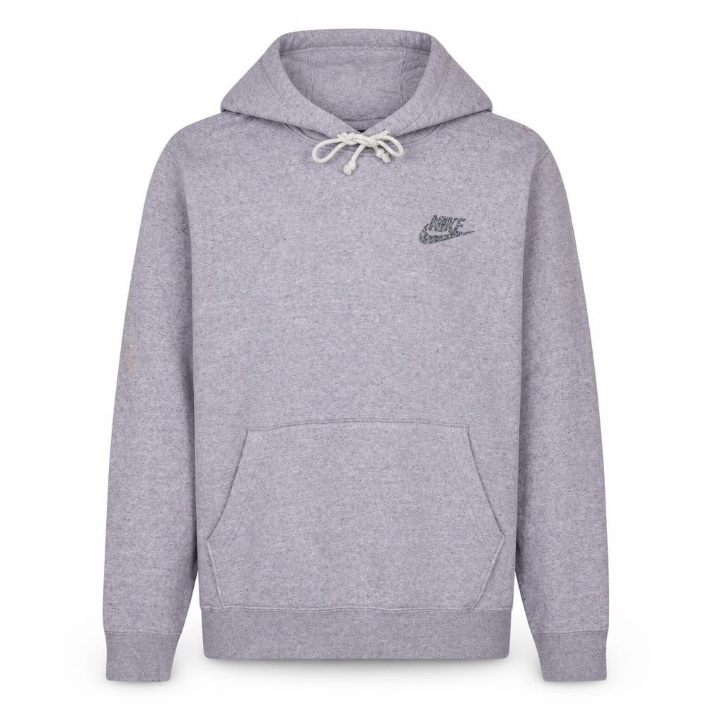 Nike Mens Grey Pullover Hoodie M Logo Fleece Sportswear