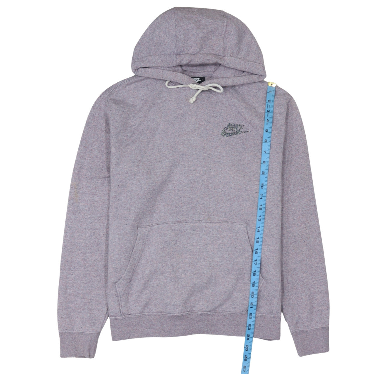 Nike Mens Grey Pullover Hoodie M Logo Fleece Sportswear