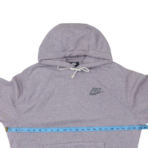 Nike Mens Grey Pullover Hoodie M Logo Fleece Sportswear