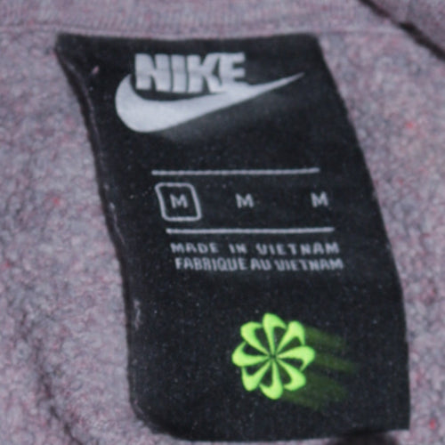 Nike Mens Grey Pullover Hoodie M Logo Fleece Sportswear