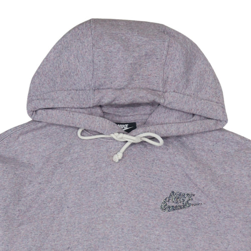Nike Mens Grey Pullover Hoodie M Logo Fleece Sportswear