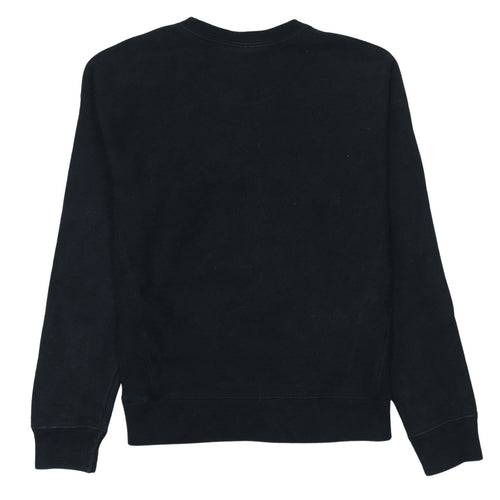 Champion Women Black Small Pullover Sweatshirt Logo Crew Neck