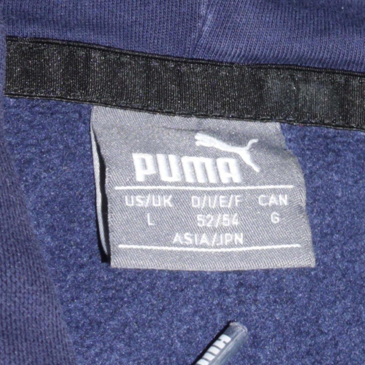 Puma Men’s Blue Pullover Hoodie L Regular Fit Sports Fleece