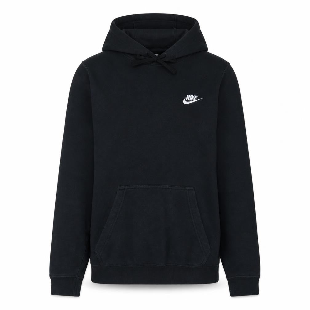 Front view of Nike Men's Black XS Pullover Hoodie with Logo