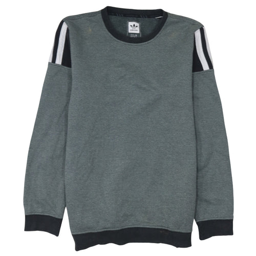 Adidas Men's Grey Crew Neck Pullover Sweatshirt Size M
