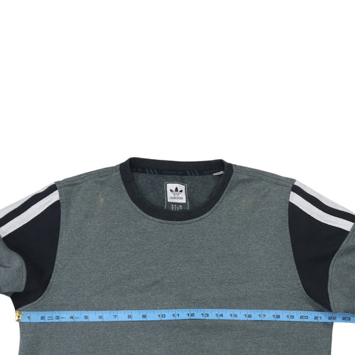 Adidas Men's Grey Crew Neck Pullover Sweatshirt Size M