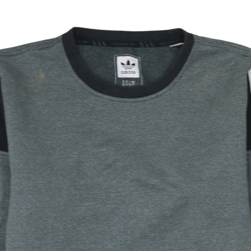 Adidas Men's Grey Crew Neck Pullover Sweatshirt Size M