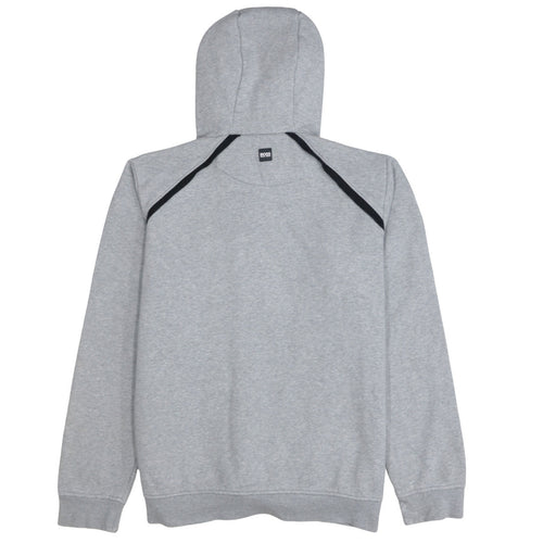 Hugo Boss Boys Grey Full Zip Hoodie Size 16 M Mesh Panel Lightweight