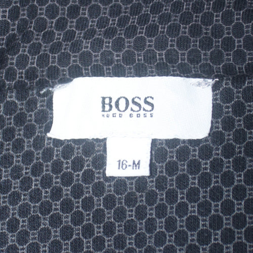 Hugo Boss Boys Grey Full Zip Hoodie Size 16 M Mesh Panel Lightweight