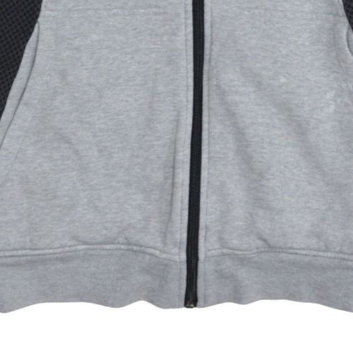 Hugo Boss Boys Grey Full Zip Hoodie Size 16 M Mesh Panel Lightweight