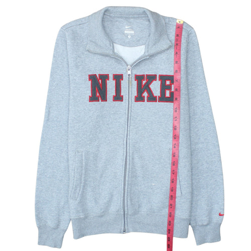 Nike Men's Grey Full Zip Sweatshirt Size M Logo Athletic Jacket