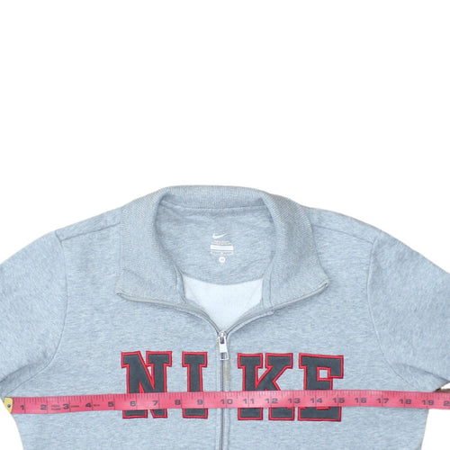 Nike Men's Grey Full Zip Sweatshirt Size M Logo Athletic Jacket