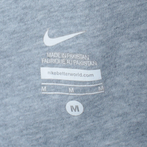 Nike Men's Grey Full Zip Sweatshirt Size M Logo Athletic Jacket