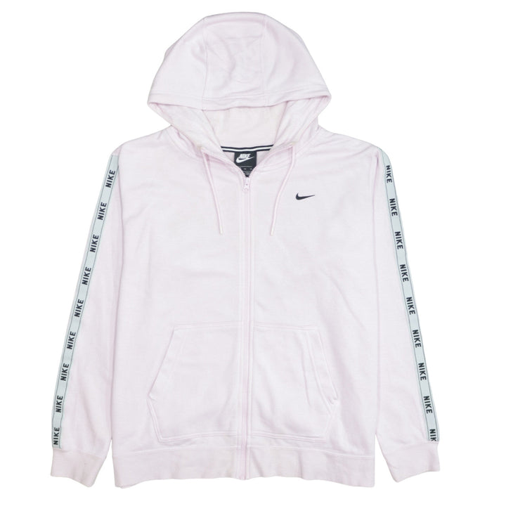 Nike Women Pink Full Zip Hoodie XL Drawstring Hooded Sweatshirt