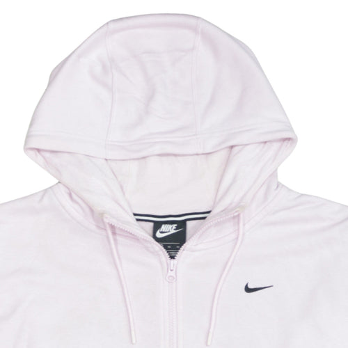 Nike Women Pink Full Zip Hoodie XL Drawstring Hooded Sweatshirt