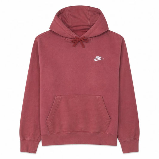 Front view of Nike Men's Red Fleece Pullover Hoodie, size M