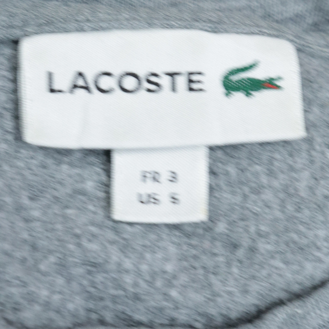 Lacoste Men's Grey Crew Neck Long Sleeve Pullover Sweatshirt S
