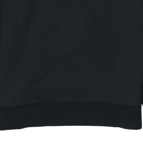 Ellesse Women's Black Cotton Blend Crew Neck Sweatshirt UK 8