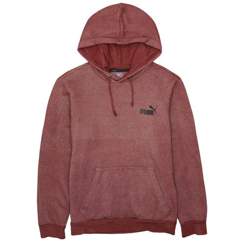 Puma Men’s Red Pullover Hoodie Small Logo Fleece Sweatshirt