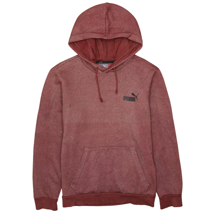Puma Men’s Red Pullover Hoodie Small Logo Fleece Sweatshirt