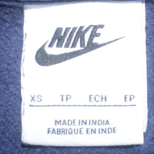 Nike Men's Blue Pullover Hoodie XS Logo Fleece Sportswear