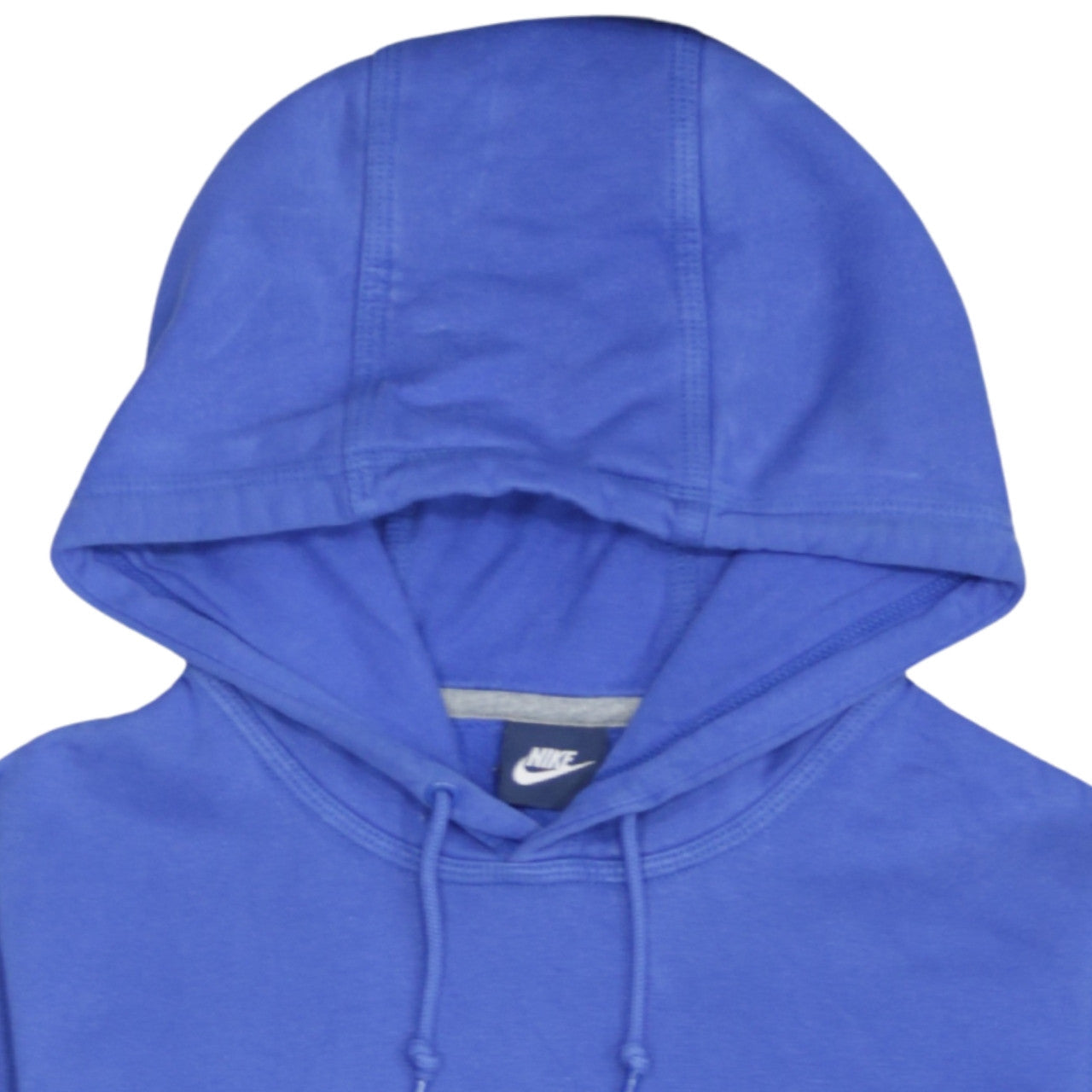 Nike Men's Blue Small Pullover Hoodie with White Logo