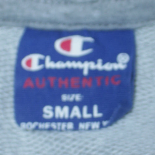 Champion Men's Grey Full Zip Hoodie Small Logo Sportswear