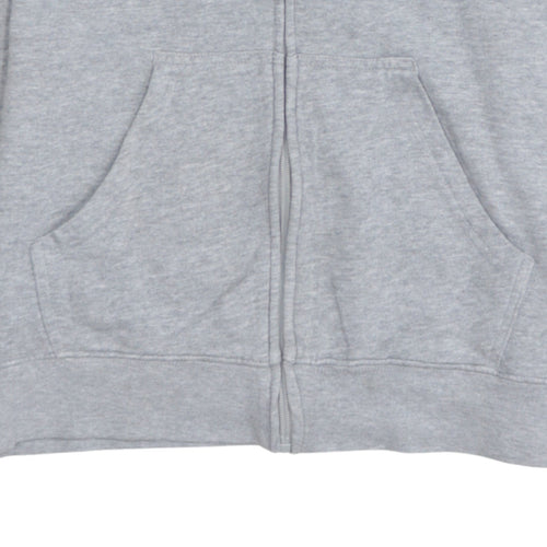 Champion Men's Grey Full Zip Hoodie Small Logo Sportswear