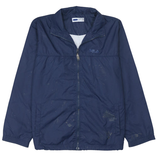 Fila Boys Blue Size 16 Windbreaker Jacket Full Zip Lightweight Sportswear