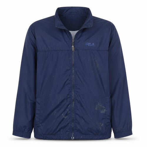 Fila Boys Blue Size 16 Windbreaker Jacket Full Zip Lightweight Sportswear