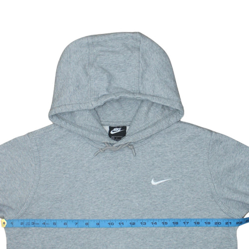 Nike Men's Grey Pullover Hoodie S Regular Fit Fleece Sweatshirt