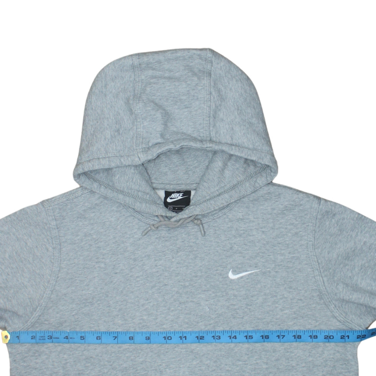 Nike Men's Grey Pullover Hoodie S Regular Fit Fleece Sweatshirt