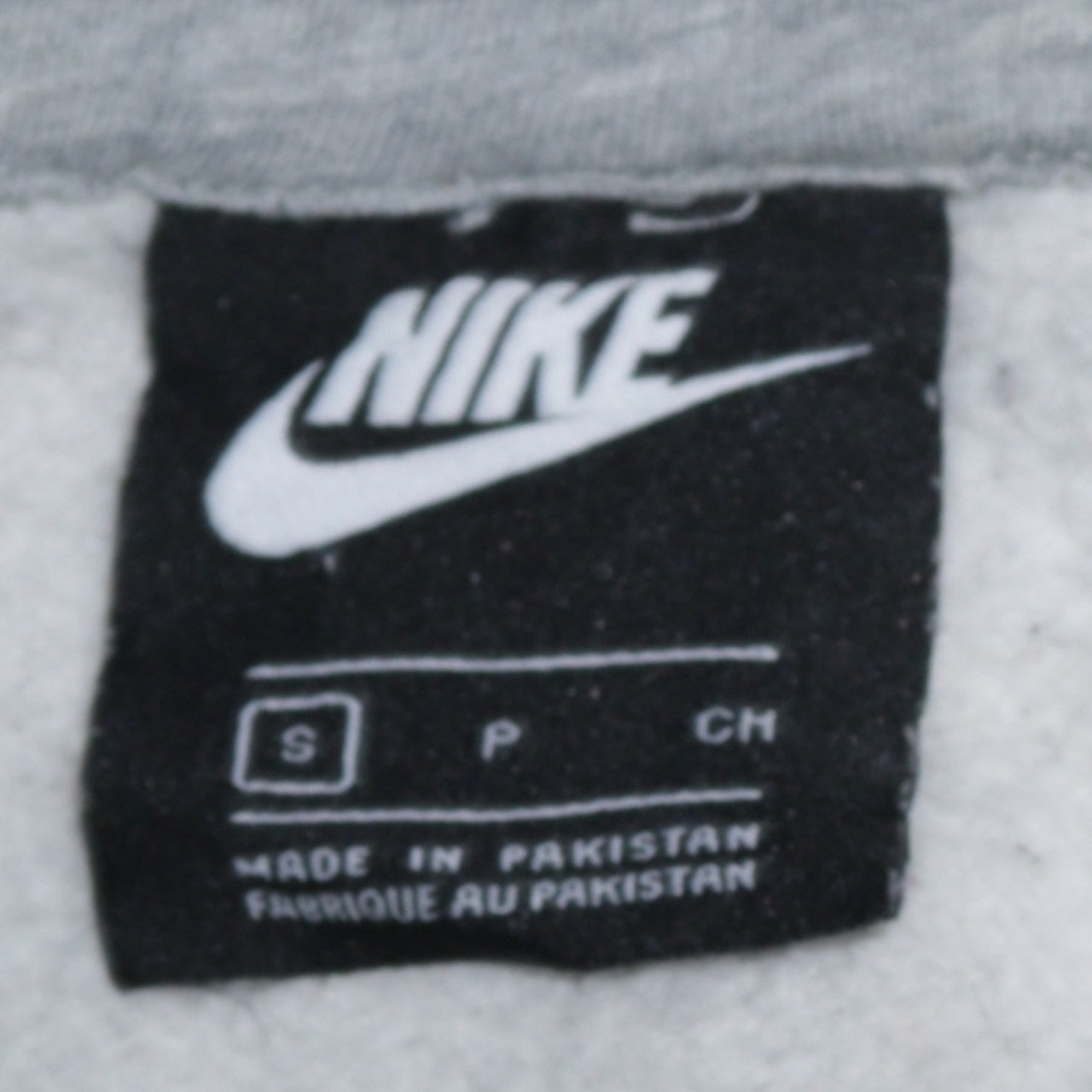 Nike Men's Grey Pullover Hoodie S Regular Fit Fleece Sweatshirt