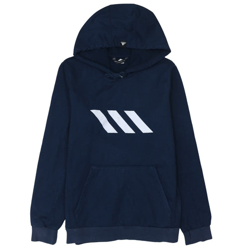 Adidas Men's Blue Pullover Hoodie Medium Fleece Basketball Style
