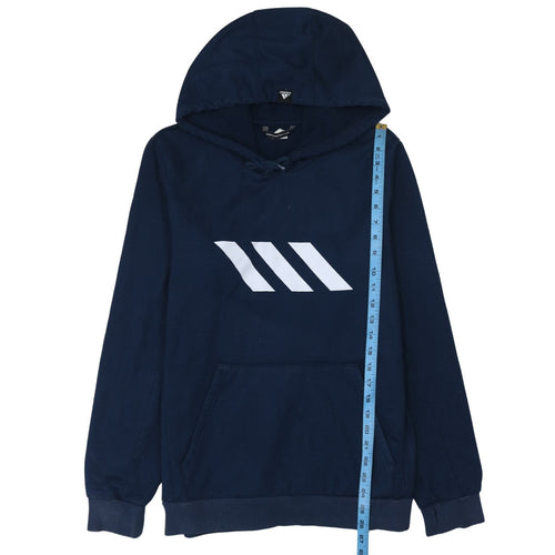 Adidas Men's Blue Pullover Hoodie Medium Fleece Basketball Style