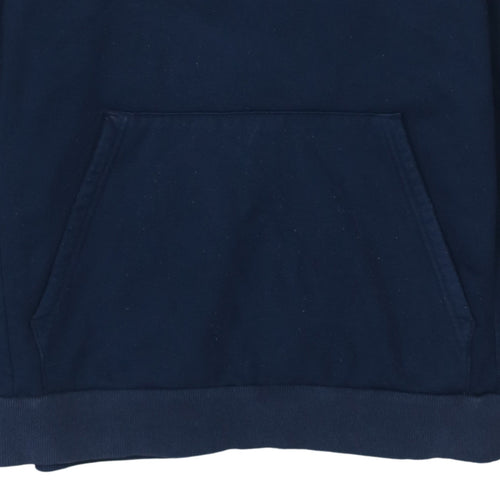 Adidas Men's Blue Pullover Hoodie Medium Fleece Basketball Style