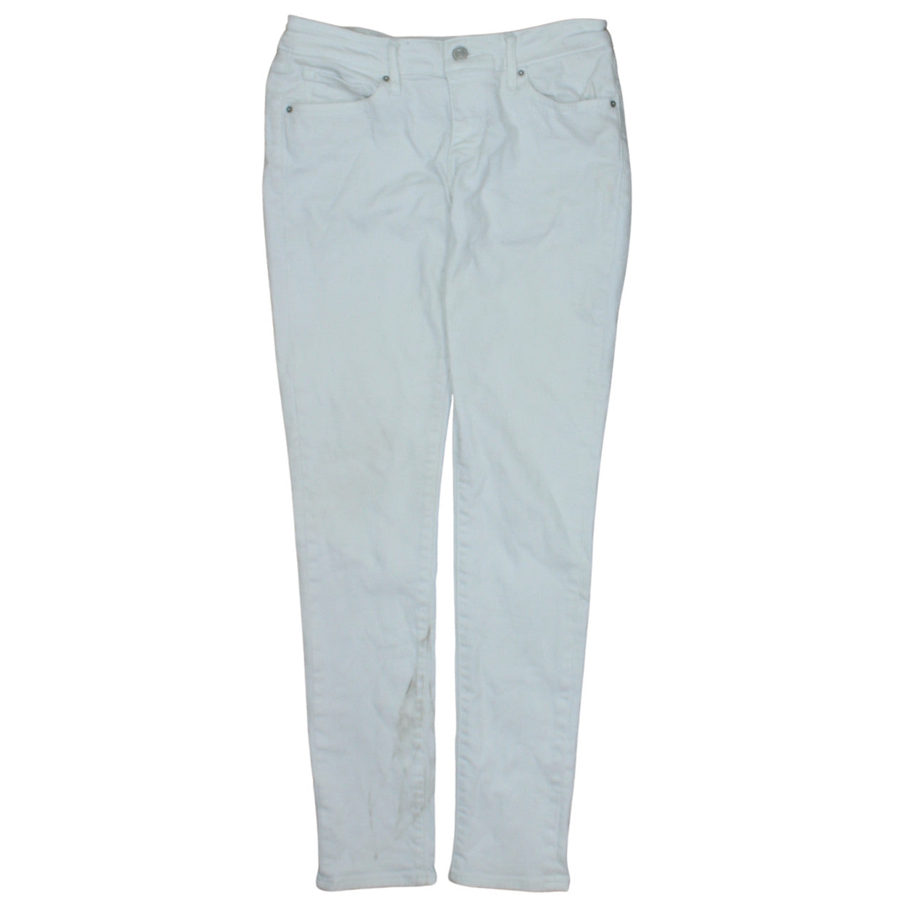 Levi's Women's White 711 Skinny Jeans Size 27 Mid Rise Denim