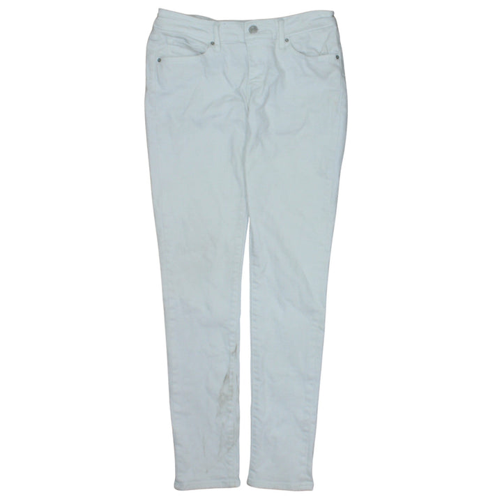 Levi's Women's White 711 Skinny Jeans Size 27 Mid Rise Denim