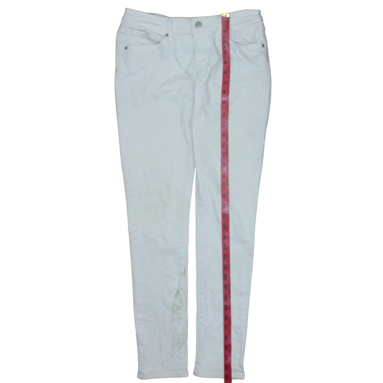 Levi's Women's White 711 Skinny Jeans Size 27 Mid Rise Denim