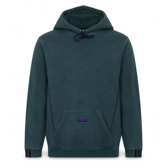 Front view of adidas Men's Green Pullover Hoodie Small Regular Fit Long Sleeve