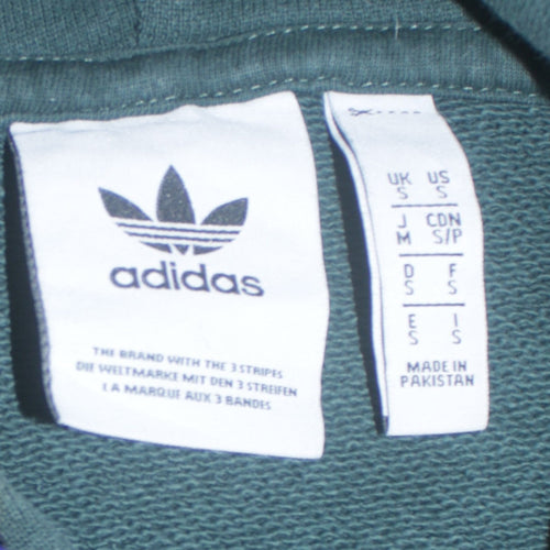adidas Men's Green Pullover Hoodie Small Regular Fit Long Sleeve