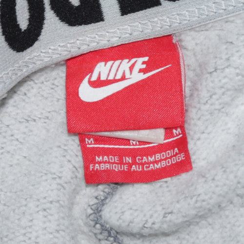 Nike Men's Grey Jogger Sweatpants M Cotton Blend Drawstring Activewear