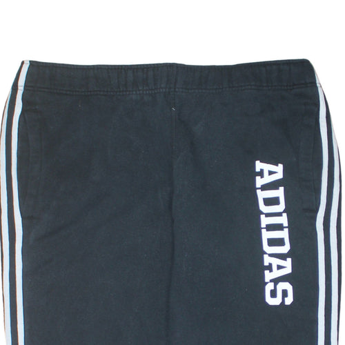 Adidas Men's Black Jogger Fleece Sweatpants L Side Stripe Regular Fit
