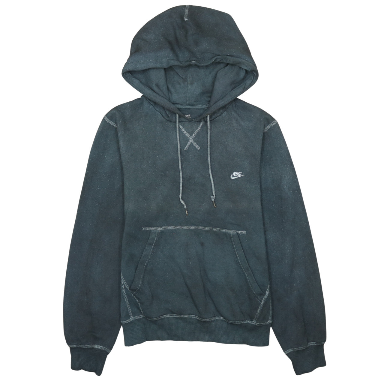 Nike Women's Blue Pullover Hoodie Small Relaxed Fit Sportswear