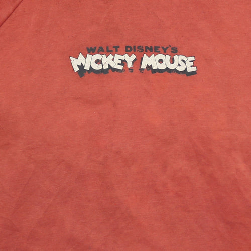Disney Mickey Mouse Red Pullover Hoodie Unisex M