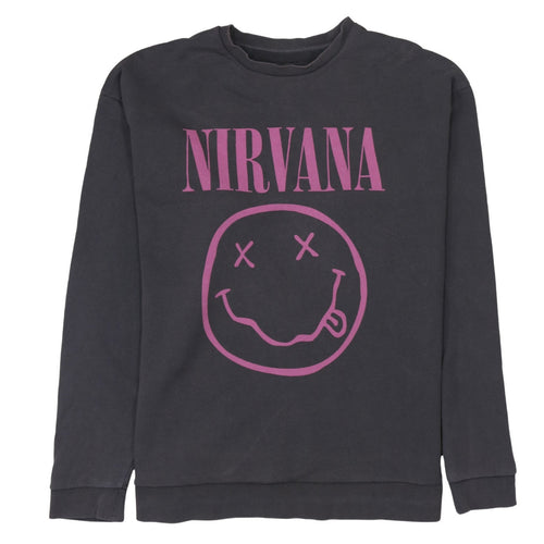 ASOS Men’s Black Nirvana Graphic Pullover Sweatshirt L