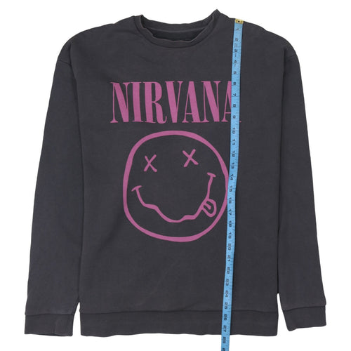 ASOS Men’s Black Nirvana Graphic Pullover Sweatshirt L