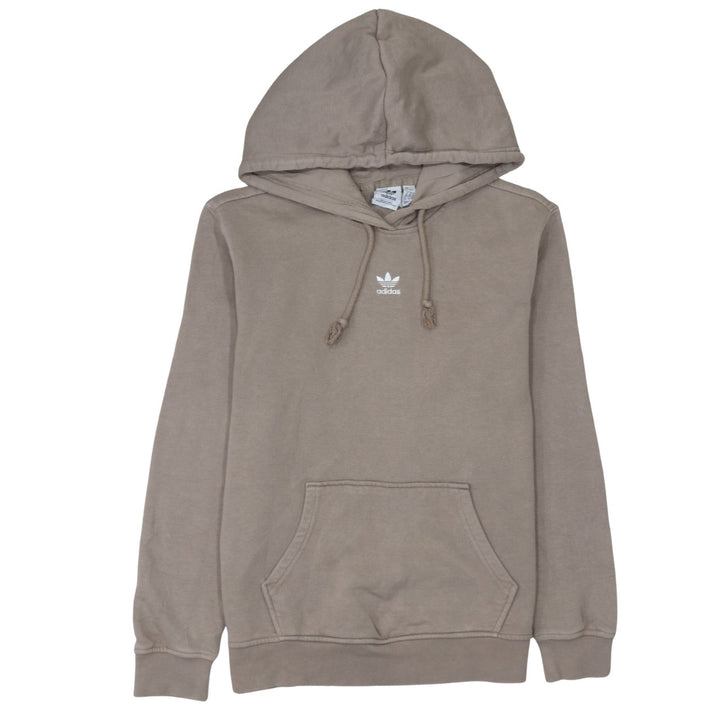 Adidas Womens Beige Pullover Hoodie Size 8 Cotton Blend Casual