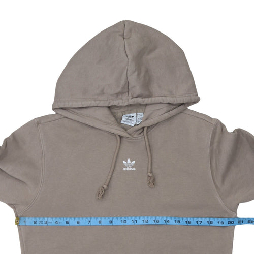 Adidas Womens Beige Pullover Hoodie Size 8 Cotton Blend Casual